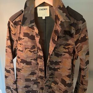 L'AGENCE Charcoal Utility Jacket